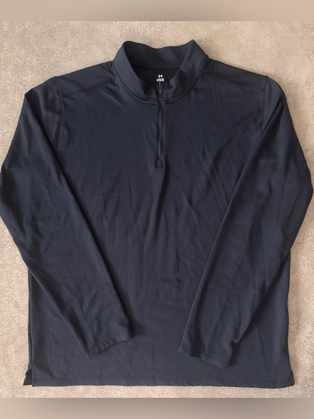 NWT Under Armour Men's Black Quarter-Zip Performance Pullover Large